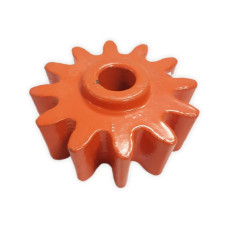 Шестерня к бетоносмесителю оранжевая Китай внутр-15 мм, снаружи-68 мм, толщина-30 мм, зубцов-12