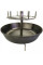 Шампурниця для тандира з нержавіючої харчової посиленої сталі з чавунною сковородою діаметром 270 мм - 17056 - Шампурниця для тандира з сковородою 