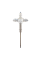 Потрійний християнський хрест з нержавіючої сталі з використанням труби діаметром 25 мм