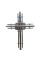 Потрійний християнський хрест з нержавіючої сталі з використанням труби діаметром 25 мм