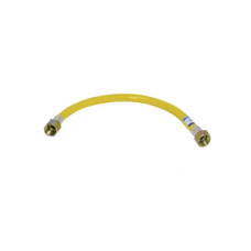 Шланг - 15512 - газовий жовтий 40 см МхМ, гнучка підводка для газових побутових приладів 1/2 