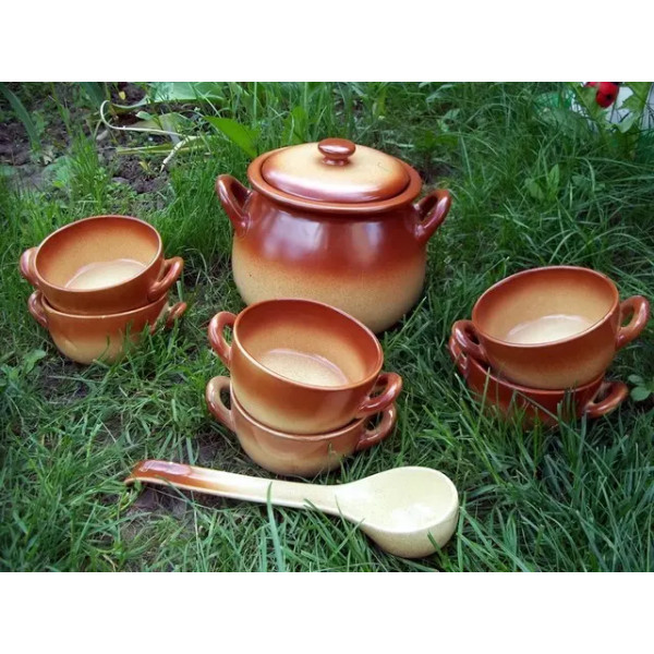 Alpari KES0836 - 20124 - Керамічний глиняний посуд столовий набір 