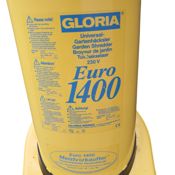 Подрібнювач гілок Gloria Euro 1400 - Б/В - 15641