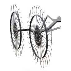 Сонечко - 18904 - Механічні граблі на 2 колеса під пластину для використання з адаптером мотоблока 